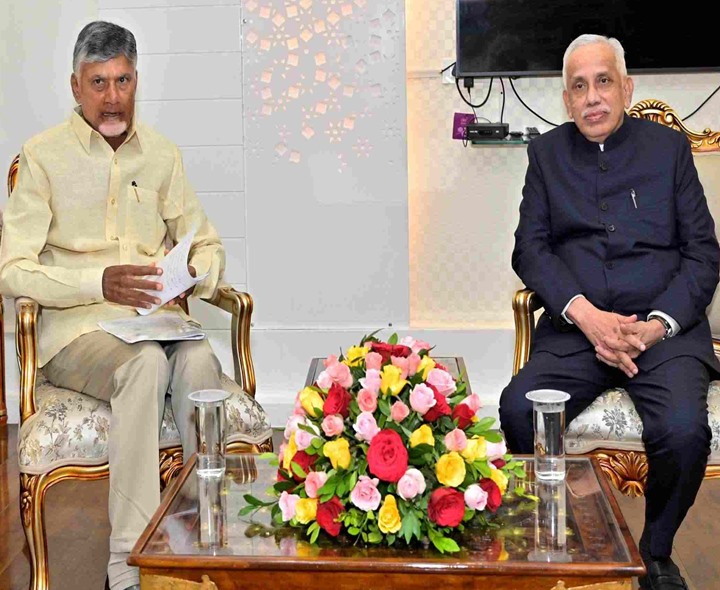 గవర్నర్‌ను పరామర్శించిన చంద్రబాబు