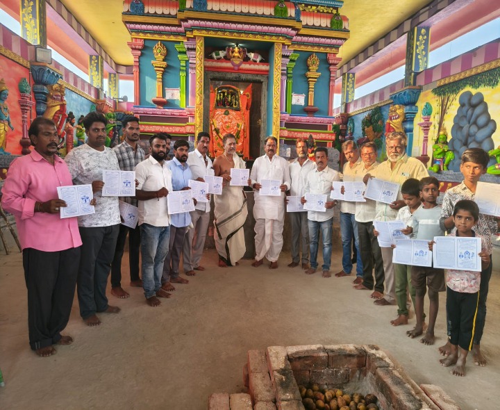 హనుమాన్ విగ్రహ ప్రతిష్ఠాపన కరపత్రాo ఆవిష్కరణ