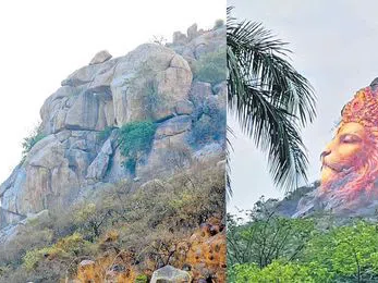 రాయగిరి గుట్టల్లో స్తంభోద్భవుడి దివ్య మనోహర రూపం