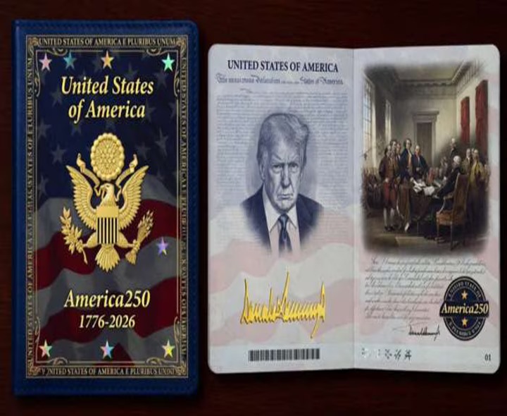 ట్రంప్ ఫొటోతో పాస్ పోర్టులు