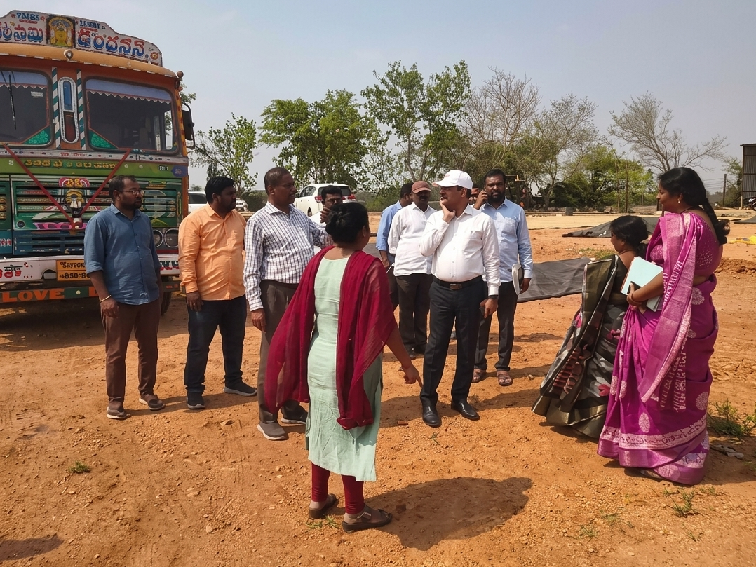 వరి కొనుగోలు కేంద్రాల పరిశీలన