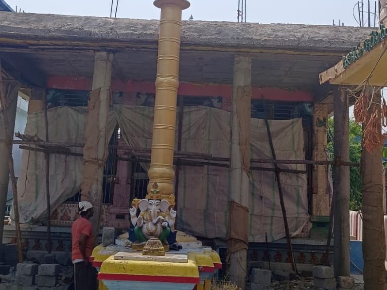 శరవేగంగా కొనసాగుతున్న ఆలయ అభివృద్ధి పనులు
