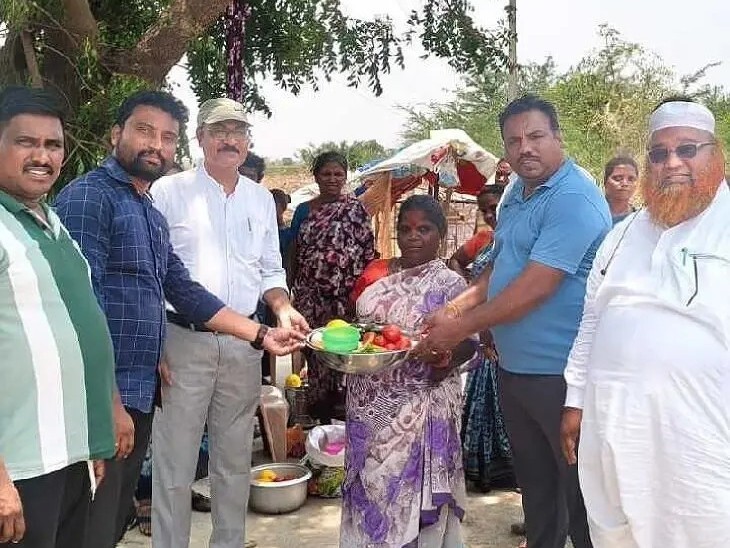 నూతలపాడులో బాధితులకు నిత్యవసరాల పంపిణీ