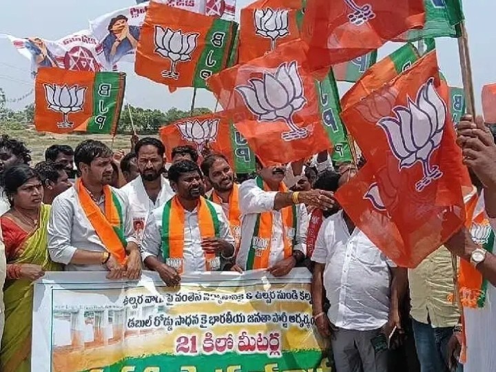 వాగుపై వంతెన సాధనకై బీజేపీ పాదయాత్ర