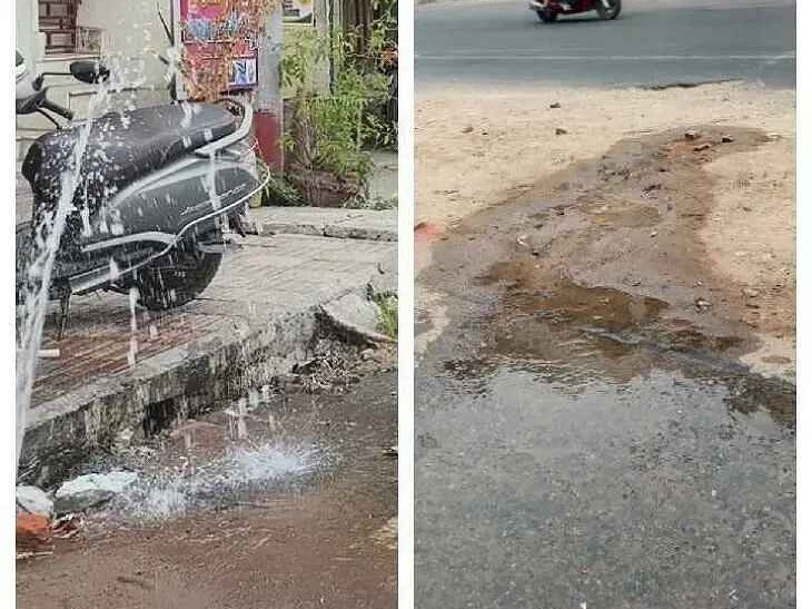 బాపట్లలో వృథాగా తాగునీరు
