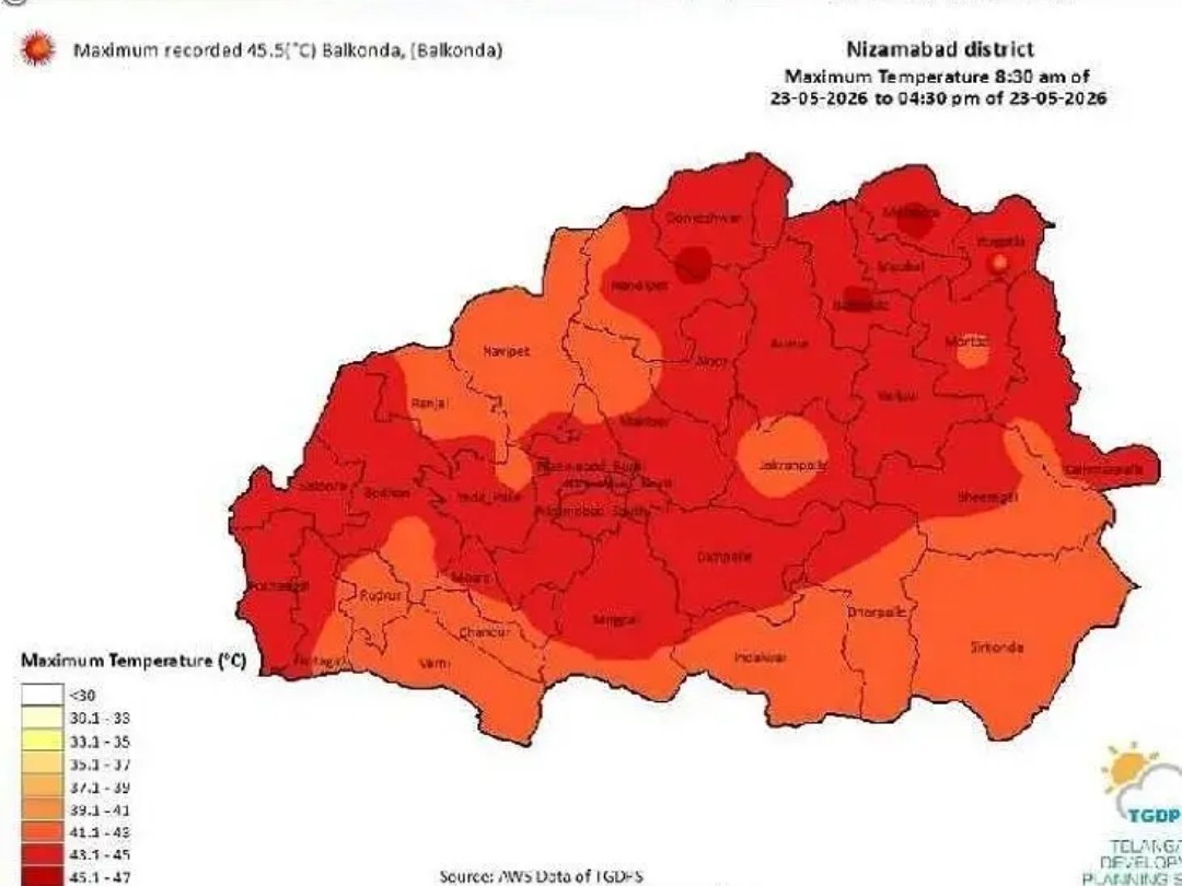 ఉమ్మడి జిల్లా అంతటా 40°C లకు పైగానే ఉష్ణోగ్రతలు