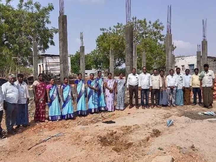 భవన నిర్మాణ పనుల పరిశీలన