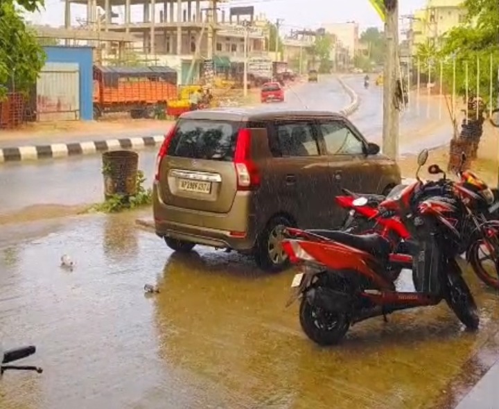 చౌటుప్పల్ మండలంలో భారీ వర్షం