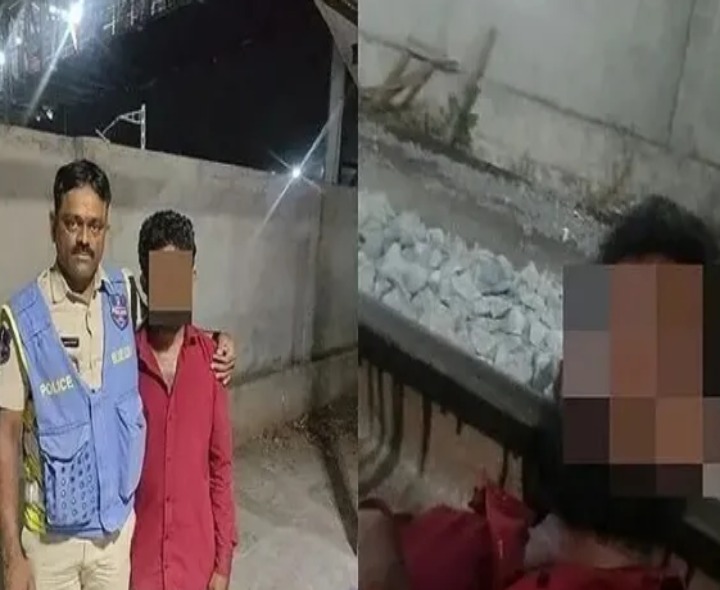 యువకుడి ఆత్మహత్యాయత్నం.. కాపాడిన పోలీసులు