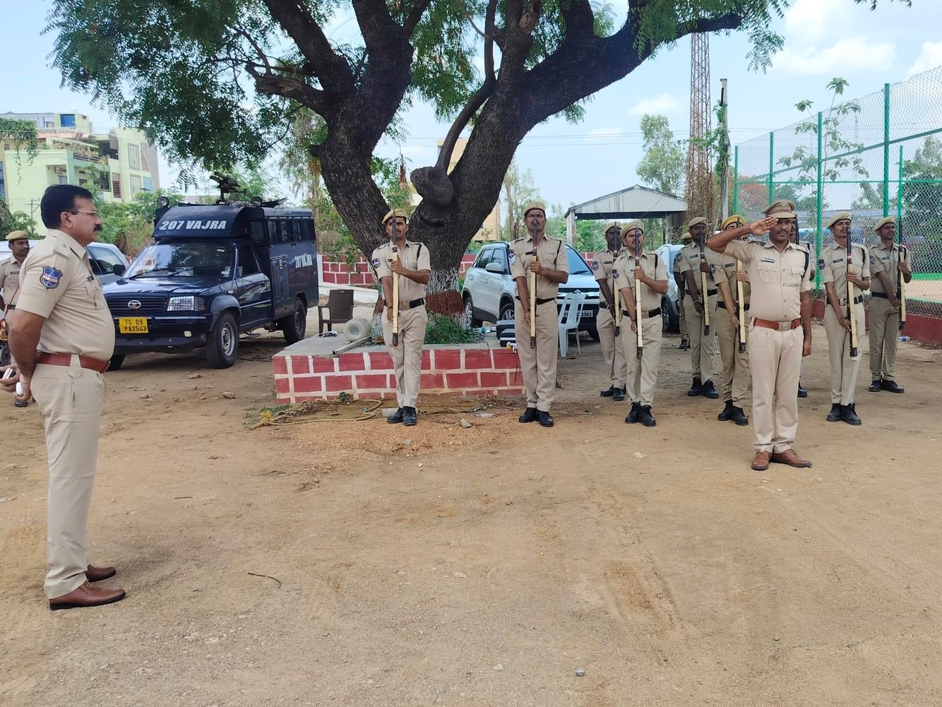 రిహార్సల్స్‌ను పరిశీలించిన SP