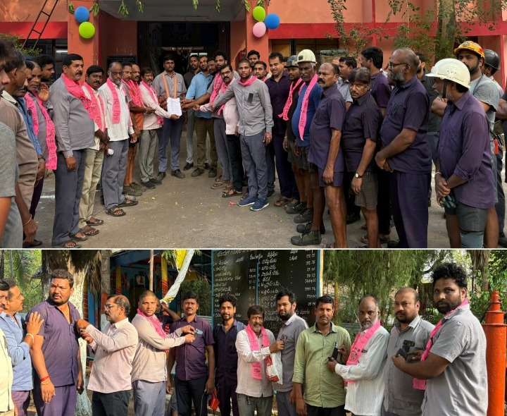కాసిపేట్-1 గనిపై TBGKS ఆధ్వర్యంలో నిరసన