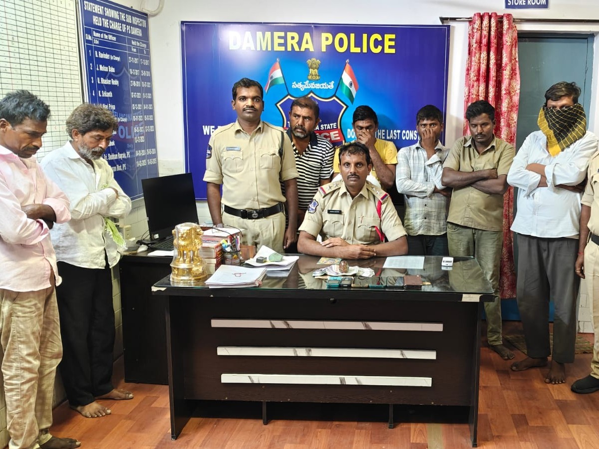 పేకాట స్థావరంపై పోలీసుల దాడి.. ఏడుగురు అరెస్ట్