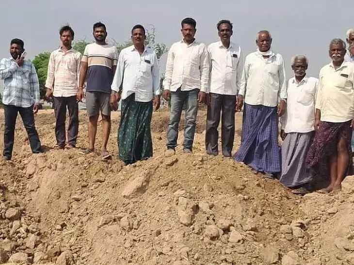 చెరువు భూములను పరిశీలించిన అధికారులు