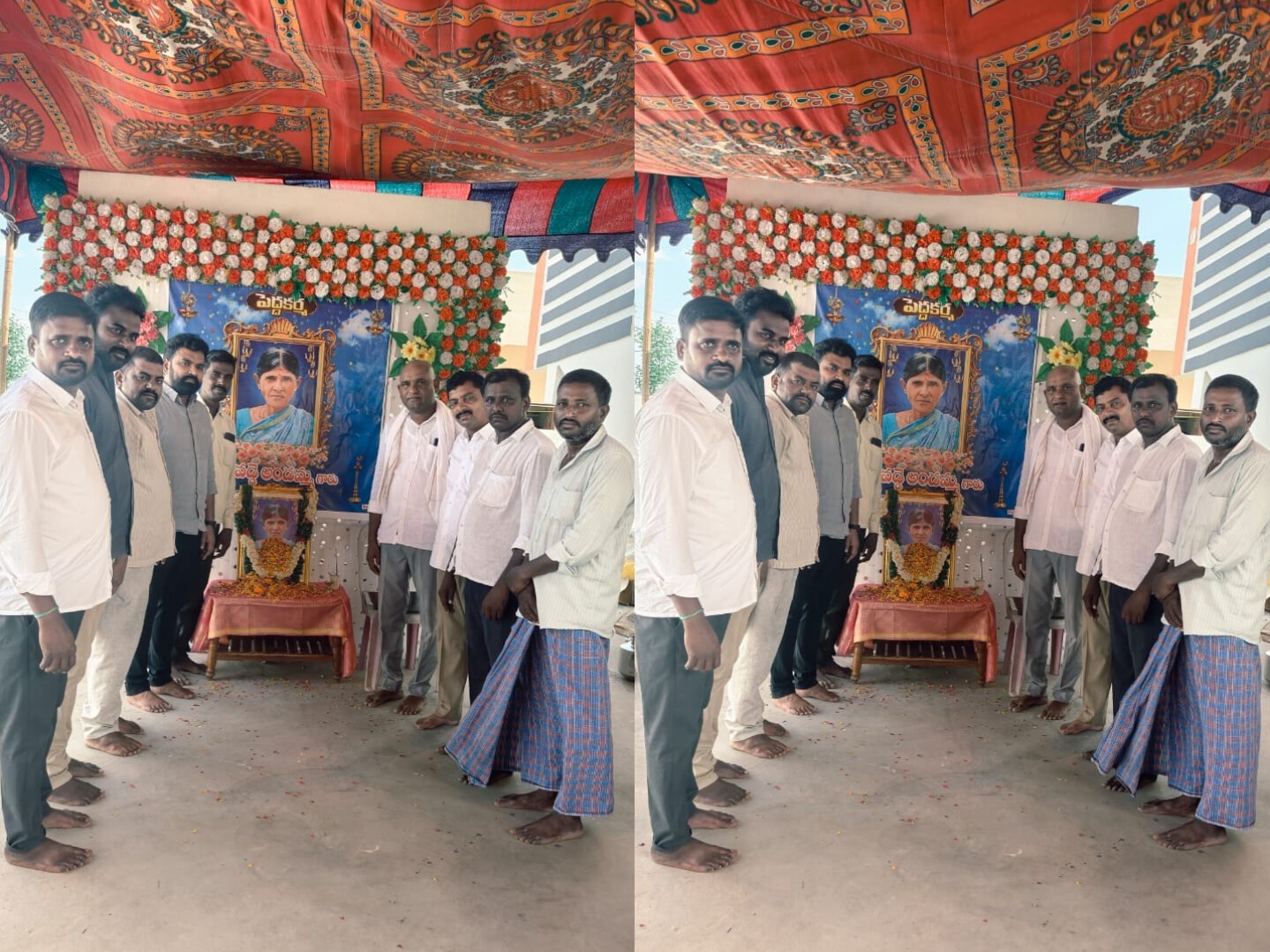 అండమ్మ చిత్రపటానికి నివాళులర్పించిన నేతలు